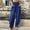 Blue, variant on Babysbule Women High Waist Casual Wide Leg Long Pants Women's Casual Loose Baggy Pocket Pants Fashion Playsuit Trousers Overalls Cotton And Linen Pants