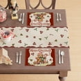 thumbnail image 3 of mubwai Merry Christmas Gingerbread Man Winter Xmas Placemats Set of 6 Table Mats for Party Home Kitchen Dining Table Decorations 12x18 Inch, 3 of 5