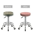 thumbnail image 5 of Naloa Rose Gold Pink Glitter Round Bar Stool Cushion Cover 12-14 inch, Fits Kitchen, Office, Restaurant Chairs - 12 inch, 5 of 7