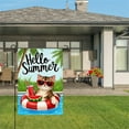 thumbnail image 3 of AMHNF Hello Summer Cat in Pool Linen Garden Flag for Spring Summer Home Outdoor Garden Yard Door Decor 12x18 inch, 3 of 5
