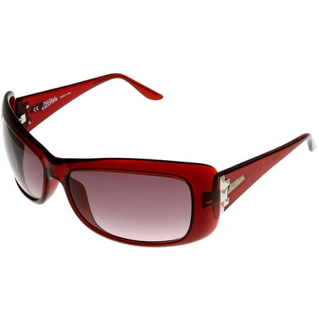 Jean Paul Gaultier Sunglasses Womens JPG 544M 0954 Red Transparent Rectangular Size: Lens/ Bridge/ Temple: 62-15-130