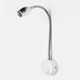 thumbnail image 5 of Lámpara de lectura LED de noche, lámpara de pared flexible con cuello de cisne, luces nocturnas para dormitorio (plata cepillada, luz blanca, 3 W), 5 of 5