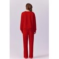 thumbnail image 4 of SHIQI-2 Ensembles pour Femmes Manches Longues Chandails en Molleton Col Rond Pantalon Droit à Cordon Tenues d'Automne 2024, 4 of 4