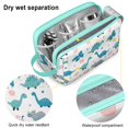 thumbnail image 4 of Toiletries Bag,LightBlue Dinosaurs Eggs Pattern Mens Womens Toiletry Bag Bathroom Bag,Waterproof Toiletry Travel Bag Dopp Kit Shaving Bag 11x6.3x5.1 Inch, 4 of 5