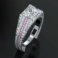 thumbnail image 2 of HOOUN 925 Silver Anniversary Rings for Women Gorgeous Cubic Zirconia Jewelry Size 6-10-#1-6, 2 of 2