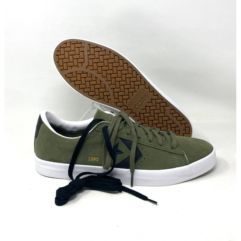 Converse Pro Leather OX Low Top Khaki Black Suede Size Sneakers
