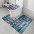 thumbnail image 5 of Vibe Blooming Tulips 3 Piece Bath Rugs Mat Set, Flannel Mats, Machine Washable Carpets Mat for Bathroom Kitchen, Tub Toilet Contour Mat Lid Cover, 5 of 7
