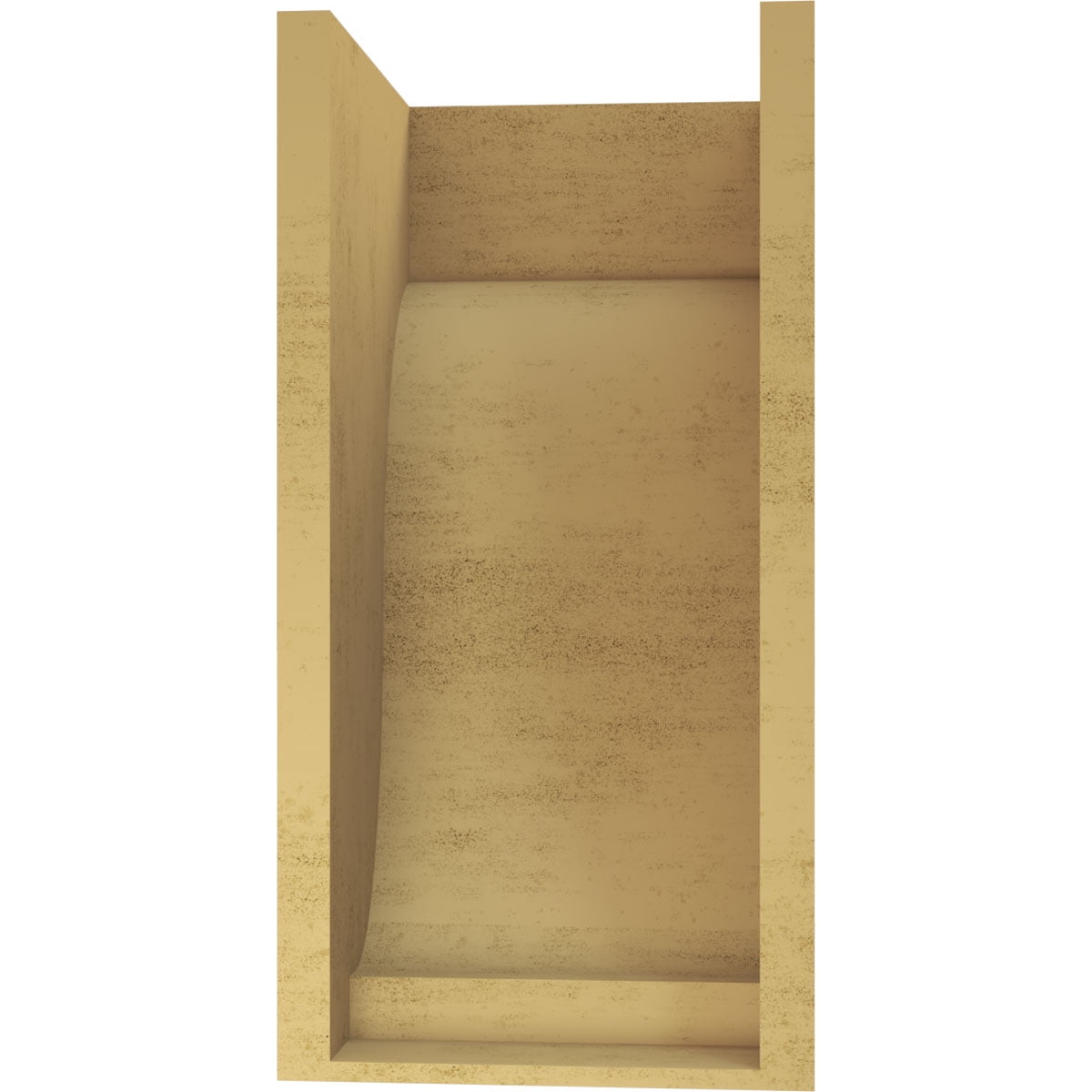 10"W x 10"D x 20"H Wide Van Buren Rough Cedar Woodgrain TimberThane Corbel, Primed Tan