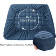 thumbnail image 3 of Mattress Pad Pillow Top Mattress Cover Quilted Fitted Cooling Mattress Protector King - Dark Blue, 3 of 5