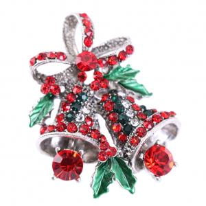 Art Christmas Tree Pin Fancyleo 2018 Fashion Xmas Tree Bell Deer Crystal Brooch Pin Christmas Party Gift Jewelry ()