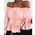 thumbnail image 4 of Ketyyh-chn99 Women's Tops Casual Solid Color Oversized T Shirts Pink,XL, 4 of 4