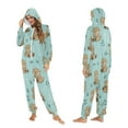 thumbnail image 7 of 1 Piece Adult Onesie Pajamas Cozy & Loose-Fit Sleepsuit Loungewear with Pockets Cute Otter Pattern Small, 7 of 7