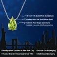 thumbnail image 2 of Gem Stone King 14K White Gold Green Peridot Pendant Necklace for Women | 1.30 Cttw | Gemstone August Birthstone | Pear Shape 9X6MM | With 18 inch Chain, 2 of 6