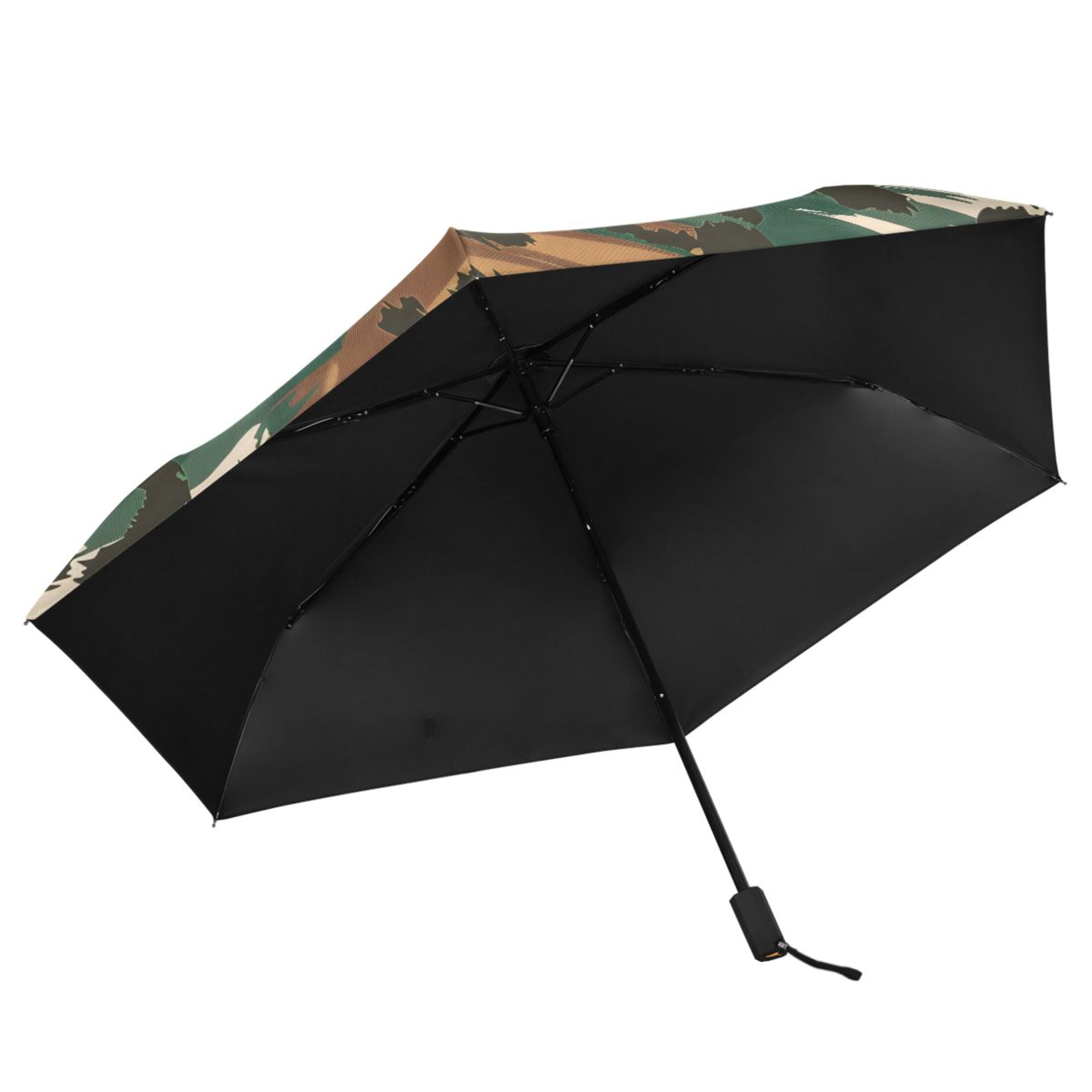 ALAZA Leopard Skin Pattern UPF 50+ Compact Folding Umbrella for Rain Travel Umbrella Packable