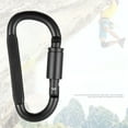thumbnail image 5 of Fairnull Carabiner Clip Indeformable Easy Carry Heavy Duty Wear-resistant Quick Lock Strong Load Bearing D-shaped Climbing Supplies Safety Belt Carabiner for Outdoor, 5 of 10
