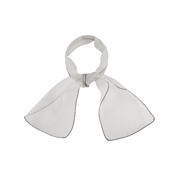 INSPIRE CHIC Women's Halloween Transparent Skinny Organza Scarf Solid Color Lightweight Neckerchief Gray 90x15cm/35.4x6"