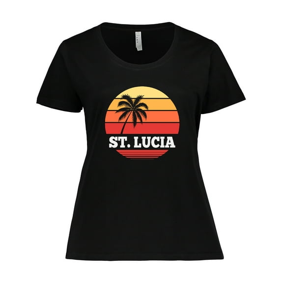 Inktastic St Lucia Vacation Travel Cruise Women's Plus Size T-Shirt