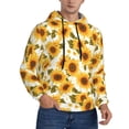 thumbnail image 2 of Lsque Modern Elegant Sunflower Pattern Casual Men's Hoodie,Hooded Sweatshirt with Kangaroo Pocket,Pullover Hoodie-X-Large, 2 of 7