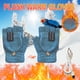 thumbnail image 1 of Guantes calefactables USB, mitones de invierno, batería de 10 horas, diseño antideslizante, para esquiar, viajar, oficina, forro polar, media mano, recargables por USB, equipamiento deportivo, 1 of 8