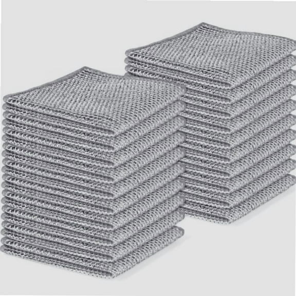 10PCS Non-Scratch Steel Wool Dishcloths - Durable Multi-Use Kitchen Scrubbers for Wet & Dry Cleaning