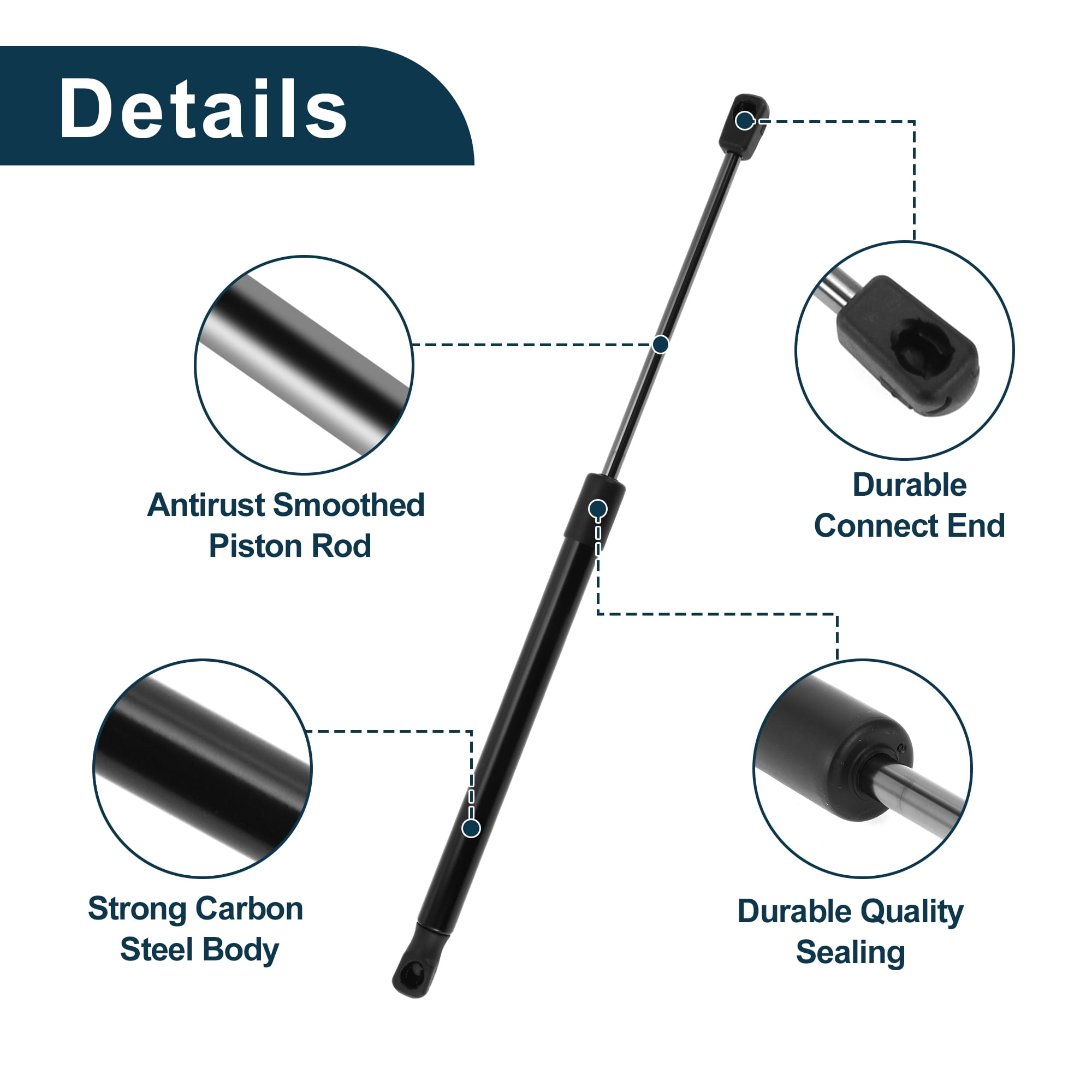 Unique Bargains 2Pcs Lift Supports for Jeep Patriot 2007-2016 and Compass 2015-2016