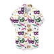 thumbnail image 4 of Mens Casual Botón Arriba Camisas Manga Corta Estampado de Carnaval Cuello Cubano Línea Mirar Verano, 4 of 6