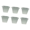 thumbnail image 2 of DOLITY 6 Pieces Orchid Pots Seedling Nursery Repotting Lightweight Patio Breathable 14cm white square, 2 of 9