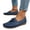 Blue, variant on Lace‑Up Suede Patchwork Loafers, Women's Handmade Leather Slip On Orthopedic Loafers, Casual Vintage Comfortable Lightweight Anti Slip Walking Flat Shoes, Beige 8