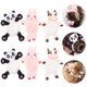 thumbnail image 4 of 6 piezas de lindas gomas para el pelo de animales peludos, coleteros elásticos de peluche para niñas, 4 of 6