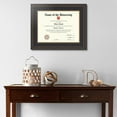 thumbnail image 2 of ArtToFrames 12x16 inch Diploma Frame - Framed in Grey and Black Frame with Black and Gold Mats, Comes with Regular Plexi Glass and Wire Hanger for Wall Hanging (D-4448-12x16), 2 of 4
