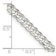 thumbnail image 5 of Auriga 925 Sterling Silver 4.5 mm Concave Beveled Curb Chain Necklace for Women 16", 5 of 7