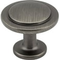 thumbnail image 3 of Elements 3960 Gatsby 1-1/4" Round Stepped Mushroom Cabinet Knob / Drawer Knob - Grey, 3 of 5