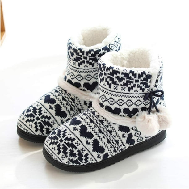 Slipper Boots for Women Men House Slippers Snow Boots Winter Warm