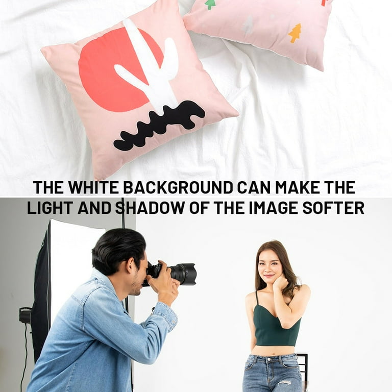 White Background Photography Cloth 7x10 ft (200x300 cm) GAINVANE High Density Polyester Fabric Pure Black Photo Backdrop Foldable Washable Seamless Photo Shoot Portrait Party