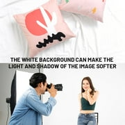 STARPOLARIS White Background Photography Cloth 10x10 ft (300x300 cm) High Density Polyester Fabric Pure Black Photo Backdrop Foldable Washable Seamless Photo Shoot Portrait Party
