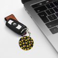 thumbnail image 6 of Naloa Daisies Flowers Print Round Keychain Keychain Key Ring, Key Tag, Key Chain Bulk for Gift Accessories (Round), 6 of 7