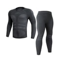 thumbnail image 1 of HBFAGFB Mens Track Suits 2 Piece Set Male Outdoor Sports Breathable Gym Tops Slim Pants Grey Size M, 1 of 3
