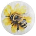 thumbnail image 3 of Happy Cute Bees Floral Medallion Round Rug - Small Round Area Rug, Soft Non-Slip Machine Washable Bedroom Mat Indoor Accent Entry Carpet for Office Desk Dorm Hallway, 3 of 6