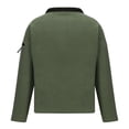 thumbnail image 5 of Miluxas Men's Pullover Shirts 1/4 Zip Fleece Sweatshirts Long Sleeve Mid-Weight Running Athletic Workout Coat Clearance Army Green 4(S), 5 of 5