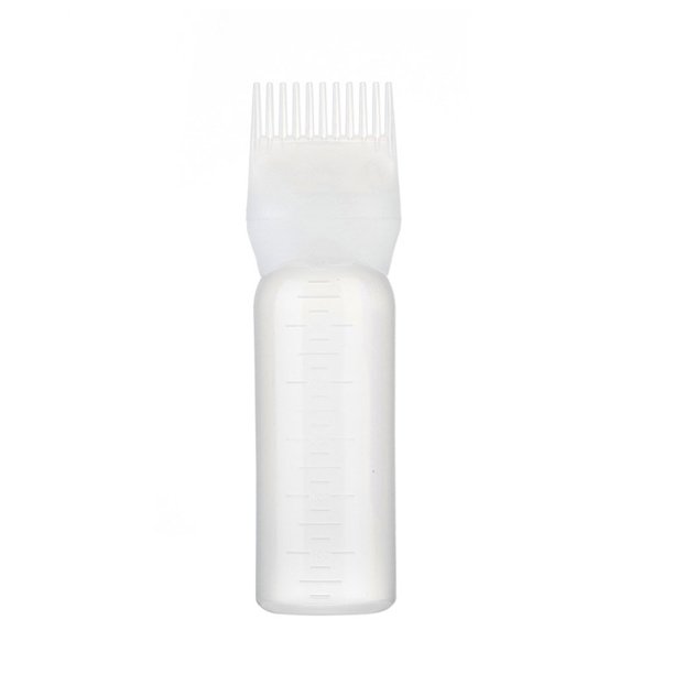 Jumpingount Tinte para el cabello portátil de 120ML, botella recargable de plástico, aplicador dispensador de colorante para champú, herramientas de punta Cuidado del cabello Blanco Jumpingount CE015886-01