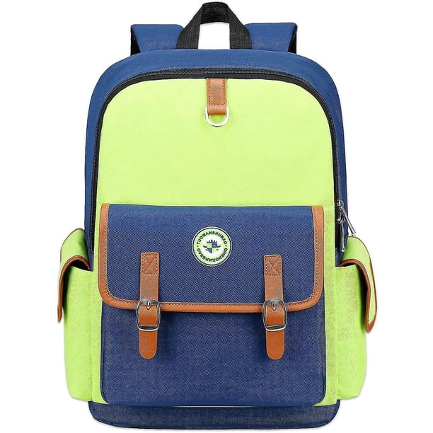 Mochila para niños Mochila para niños Mochila de escuela primaria para jardín de infantes preescolar para niñas y niños (verde pequeño)