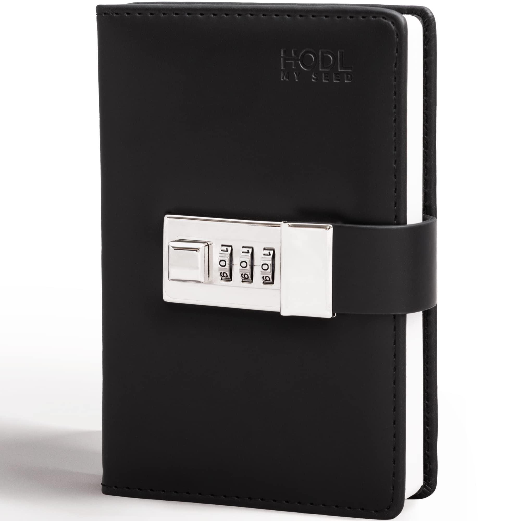 HODL MY SEED – Secure Crypto Recovery Seed Phrases Storage Notebook, Black (1 Pack) - Safest Way to Lock Cold Storage Keys