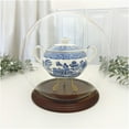 thumbnail image 2 of Plymor 7.5" x 8.5" Glass Display Dome Globe Cloche (Dark Mahogany Veneer Base), Pack of 2, 2 of 2