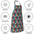 thumbnail image 5 of Goofa Funny Owls Printed Waterproof Apron 33" Chef Aprons for Men Heavy Duty Chemical Work Apron Adjustable Bib Apron, 5 of 9