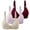 Purple, variant on 3PC Women's Solid Color Bra Set - Gathered Cup, Adjustable Straps, Nylon/Spandex