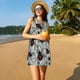 thumbnail image 3 of Balery Spiders Vestidos de verano para mujer con estampado: vestido holgado sin mangas, vestido playero informal y cómodo para días calurosos., 3 of 7