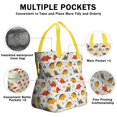 thumbnail image 3 of Dinosaur with Bones Pattern Drawstring Lunch Bag Women - Drawstring Lunch Bag Insulated for Work Office - Stain-Resistant Large Lunchbags for Women with Multi-Pockets, 3 of 6