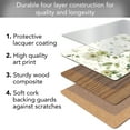 thumbnail image 5 of Cala Home "Green Florals" 4 Pack Premium Decorative Hardboard Cork Back Tabletop Placemats, 5 of 7