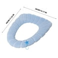 thumbnail image 3 of Cagogo under $5 Toilet Seat Cover, Thickened Toilet Seat Cover with Handle, Elastic Knitted Bathroom Mat, Washable Universal Toilet Ring Protector, Soft Comfortable Toilet Seat Cover, 3 of 6