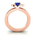 thumbnail image 4 of 2.35 Carat Oval Cut Blue Sapphire & Garnet Gemstone Wonderful Proposal Ring for Women Solid 14K Rose Gold Size 9 by Diamond-Capitals, 4 of 8
